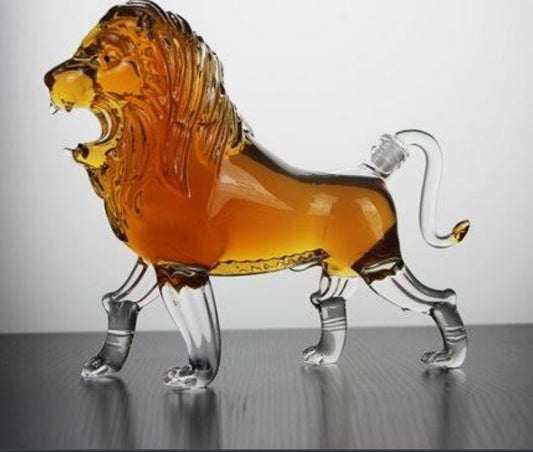 Lion Animal Whiskey and Wine Decanter