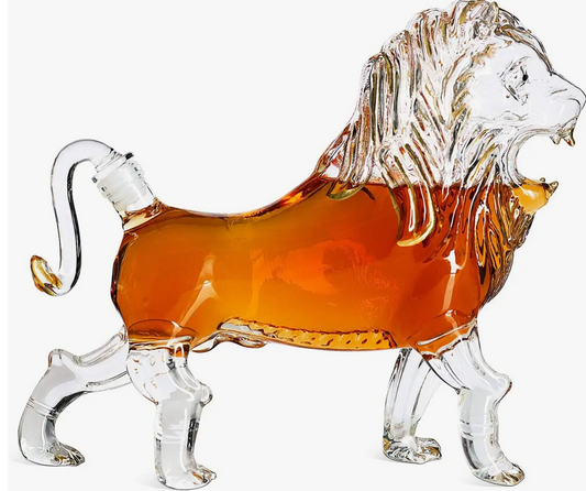 Lion Animal Whiskey and Wine Decanter